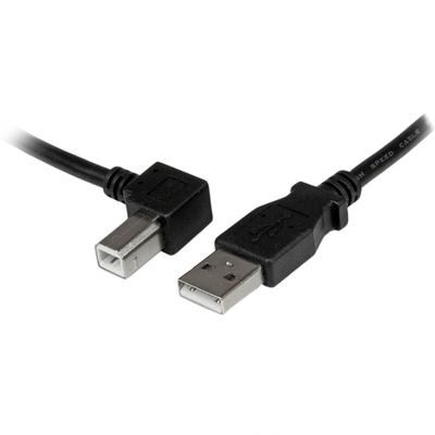 Startech.com 1M Usb 2.0 A To Le Ft Angle B Cable - M/m - 3.28 Ft Usb Data Transfer Cable For Printer, Scanner, Hard Drive - First End: 1 X 4-Pin Usb 2.0 Type A - Male - Second End: 1 X 4-Pin Usb 2.0 Type B - Male