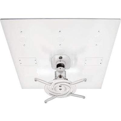 Amer Mounts Universal Drop Ceiling Projector Mount. Replaces 2'x2' Ceiling Tiles - Supports Up To 30Lb Load, 360 Degree Rotation, 180 Degree Tilt