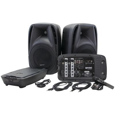 Gemini Sound Pro Audio ES-210MXBLU - Speaker - for PA system - wireless - Bluetooth - 150 Watt - 2-way