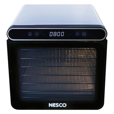 Nesco 600W 7-Tray Stainless Steel Digital Food Dehydrator, 13-1/2"h X 12-1/4"w X 15-3/4"d, Metallic