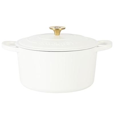Crock-Pot Artisan 7-Quart Enameled Cast Iron Round Dutch Oven With Lid, Linen