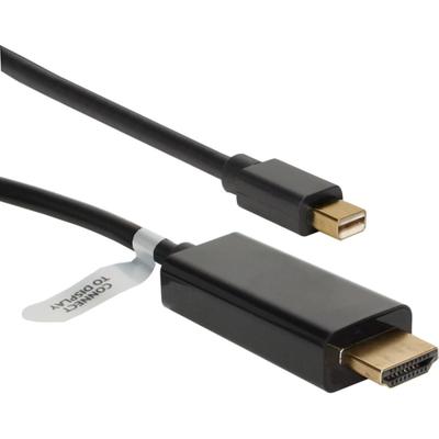 Qvs Mini Displayport/thunderbolt To Hdmi Digital Video Black Cable, 10'