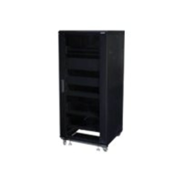 Sanus Component Series 27RU AV Rack - Audio Rack for Home Theater - Black - For A/V Equipment - 42U Rack x 19.40" Rack x 21.60" Rack - Floor Standing - Black