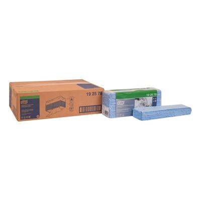 Tork Low-Lint Cleaning Cloths, 12-13/16" X 15-7/16", Blue, 80 Wipes Per Bag, Carton Of 5 Bags