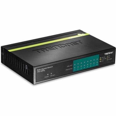 Trendnet 8-Port Gigabit Poe Switch, 8 X Gigabit Poe Ports, 123W Poe Power Budget, 16 Gbps Switching Capacity, Desktop Switch, Ethernet Network Switch, Metal, Lifetime Protection, Black, Tpe-Tg80G