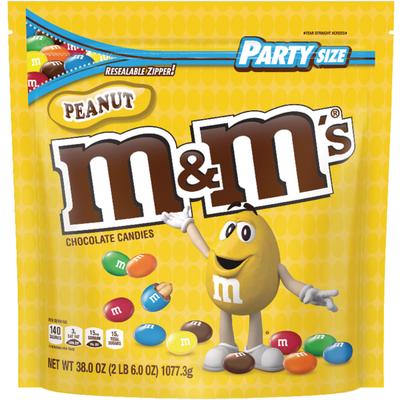 M&m's Peanut Chocolate Candies, 38 Oz
