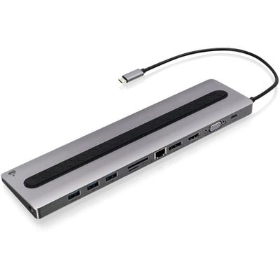 Iogear Dock Pro 100 Usb-C 4K Ultra-Slim Station - For Notebook/tablet/smartphone - 100 W - Usb 3.1 Type C - 4 X Usb Ports - 3 X Usb 3.0 - Usb Type-C - Network (Rj-45) - Hdmi - Vga - Displayport - Audio Line In