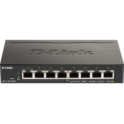 D-Link Dgs-1100-08Pv2 Ethernet Switch - 8 Ports - Manageable - Gigabit Ethernet - 1000Base-T - 2 Layer Supported - 77.90 W Power Consumption - 64 W Poe Budget - Twisted Pair - Poe Ports