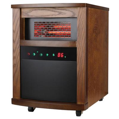 Comfort Glow Qeh1408 1,500-Watt-Max Infrared Cabinet Heater With Thermostat And Remote, 15-1/2"h X 12"w X 10-13/16"d, Brown