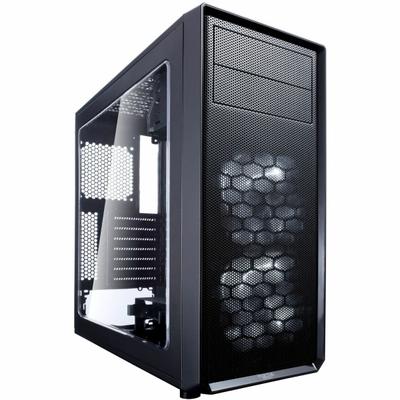 Fractal Design Focus G Computer Case With Side Window - Mid-Tower - Black - 5 X Bay - 2 X 4.72" X Fan(S) Installed - Atx, Micro Atx, Itx Motherboard Supported
