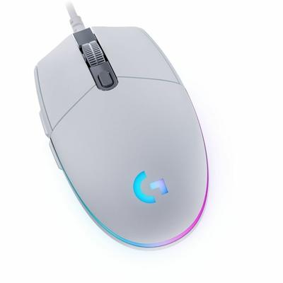 Logitech G203 Lightsync Wired Gaming Mouse, White, 910-005791