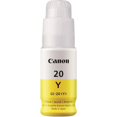Canon Gi-20 Megatank Ink - Inkjet - Yellow - 1 Each