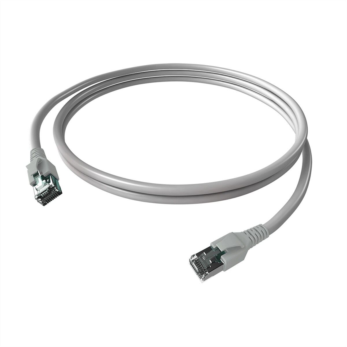 EasyLan FlexBoot Patchkabel Cat.6A, S/FTP, grau, 1 m Image