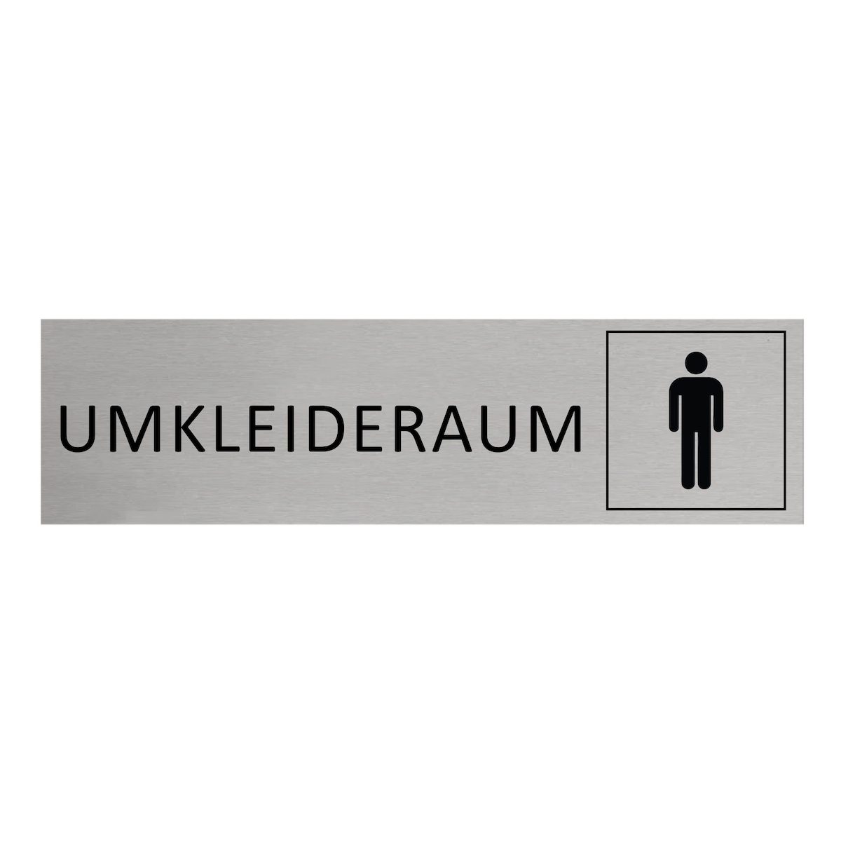 CombiCraft Aluminium Türschild Umkleideraum Herren 165x45mm mit 3M-Tape zur Befestigung, einfache Kennzeichnung von Räumen und Bereichen Image