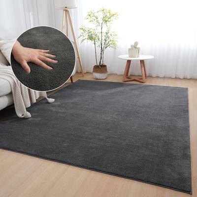 Teppich MY HOME "Cali light, weich, modern, waschbar" Gr. 5, grau (anthrazit), B:180cm H:13mm L:280cm, Kunstfaser, Teppiche, Uni-Farben, kuschelig, & weich, Wohnzimmer, Schlafzimmer, Esszimmer Image