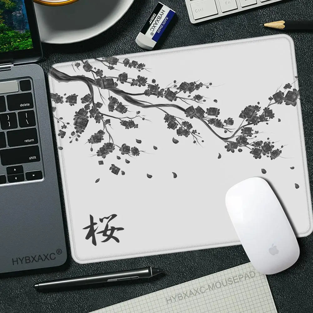 450x400 Japan Kirschblüte Spiel Kleines Mousepad Computer Sakura Schreibtischunterlage Tischtastatur Pad Laptop Kissen Rutschfeste Schreibtischunterlage Image