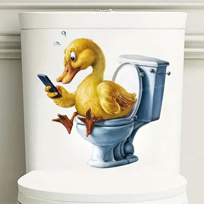 Lustige Ente Eichhörnchen Gorilla Wc Wasserdichte Aufkleber Badezimmer Wc Abdeckung Aufkleber Wand Image