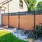 Popular Wood Plastic Composite Garden Fence Panel Aluminum Post Outdoor Decoration Privacy Slat Wall