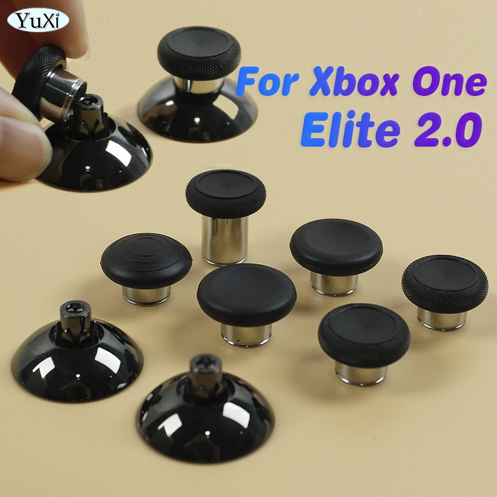 1 ensemble de pièces de rechange pour manette de jeu Xbox One Elite 2 : joysticks analogiques métalliques, boutons et bases de joysticks