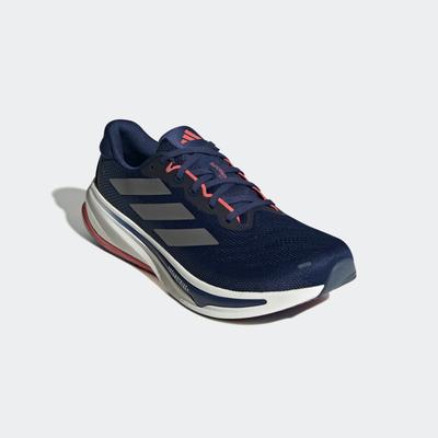 Laufschuh ADIDAS PERFORMANCE "SUPERNOVA RISE 2", Gr. 45, dunkelblau, iron metallic, preloved scarlet, Textil, Synthetik,