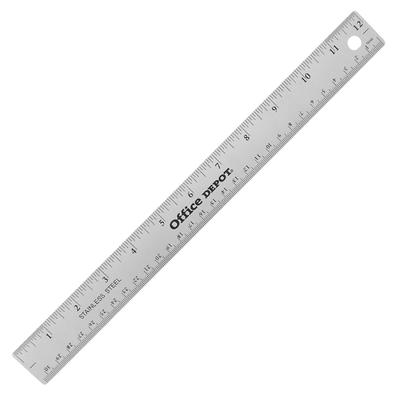 Office Depot Brand Stainless Steel Ruler, 12"