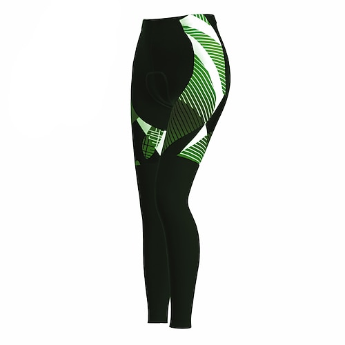 Damen Streifen Fahrradhose Fahhrad Strumpfhosen Mountainbike MTB Straßenradsport Sport 3D-Polster Radfahren Feuchtigkeitsableitend Atmungsaktiv Gelb Rot Spandex Bekleidung Fahrradbekleidung