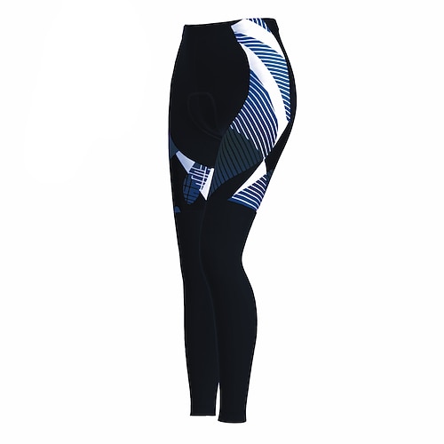 Damen Streifen Fahrradhose Fahhrad Strumpfhosen Mountainbike MTB Straßenradsport Sport 3D-Polster Radfahren Feuchtigkeitsableitend Atmungsaktiv Gelb Rot Spandex Bekleidung Fahrradbekleidung