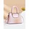 elegante Handtasche aus Kunstleder mit Krokoprägung – stylische Handtasche mit Henkel oben und abnehmbarem Schultergurt, luxuriöse Tragetasche für Damen, perfekt für die Arbeit, Partys und formelle Anlässe schwarz rosa rot