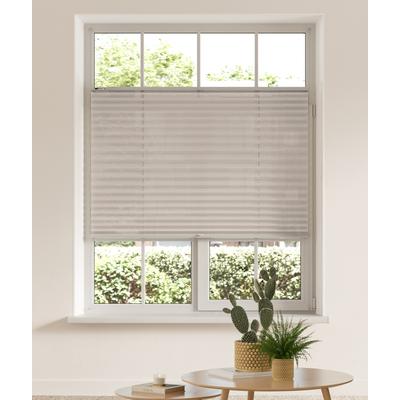 Plissee MY HOME "LAHOLM" Gr. 3, beige (sand), B:60cm H:130cm, Obermaterial: 100% Polyester, Plissees, im Fixmaß, Topseller Image