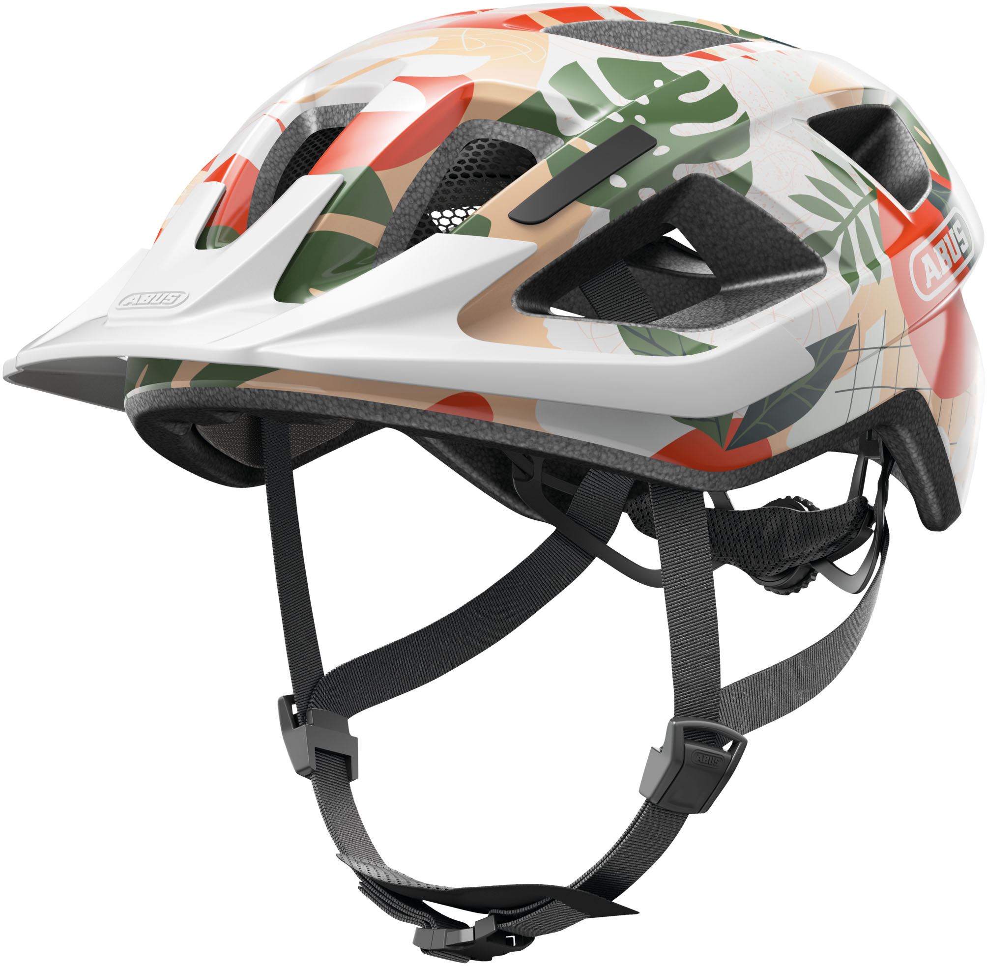 Fahrradhelm ABUS "Aduro 3.0 LED" Gr. S, orange (orange (orange palm)), Helme, S Image