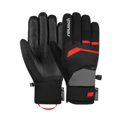 Skihandschuhe REUSCH "Venom R-TEX XT", Damen, Gr. 8, grau (grau, rot), 88% Polyester, 10% Polyurethan, 2% Elasthan, mehrfarbig, klassisch, Handschuhe, aus wasserdichtem und atmungsaktivem Material Image