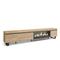 SKRAUT HOME Wohnzimmer-TV-Schrank, Viel Stauraum, 288x35x57cm, Großformatiger Fernseher, XXL-Elektrokamin, Industriedesign, Moderner Stil, Eiche - 493_103
