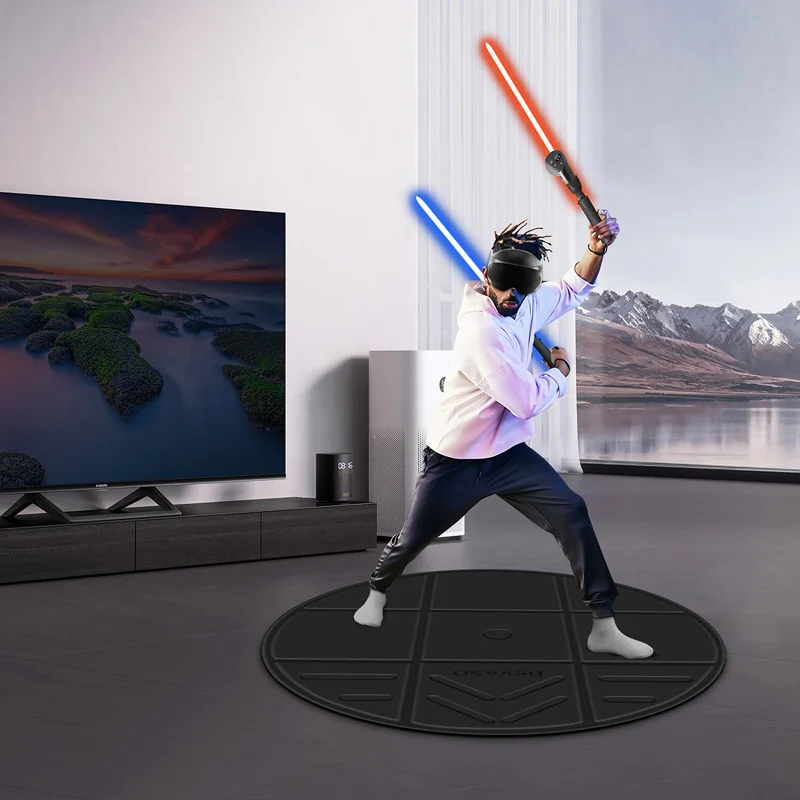 Für Meta Quest 3/PICO 4 VR Spiele Universal Sport Bodenmatte rutschfeste PU Tanzmatte Simulation Raumschutz Matte Zubehör Image