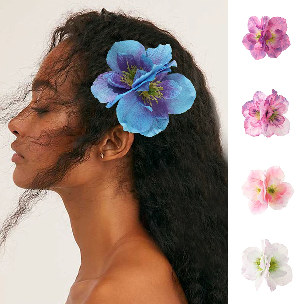 Awaytr Melbourne Blume Haarnadeln Blumen Kopf bedeckung romantische Haarschmuck Mädchen Seite Pony Clip süße Haars pangen Headdr Image