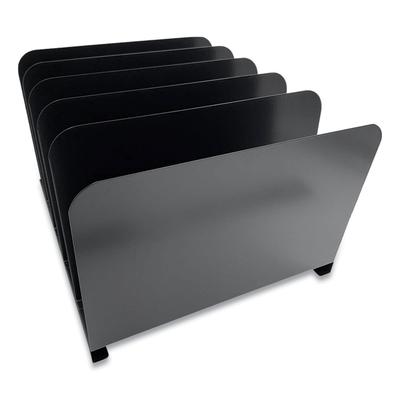 Coin-Tainer HASZ0145 Steel Vertical File Organizer, 5 Sections, Letter Size Files, 11 x 12.5 x 7.75, Black CTXHASZ0145