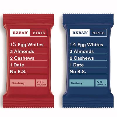 RXBAR Minis Protein Bars Variety Pack, Blueberry/Strawberry, 0.9 oz Bar, 8/Box (RXBKEE00737)