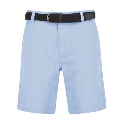 Shorts Armando Cotton Chino Shorts with Woven Belt in Blue Oxford / L - Tokyo Laundry