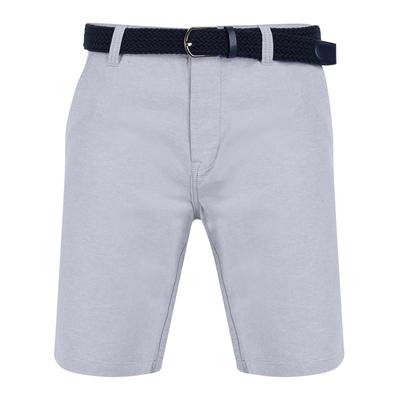 Shorts Armando Cotton Chino Shorts with Woven Belt in Pearl Blue / S - Tokyo Laundry