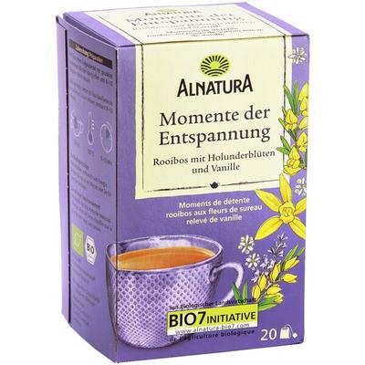 Alnatura BIO Kräutertee Rooibos Momente der Entspannung 20 Stück Tassenportion Papierkuve Image