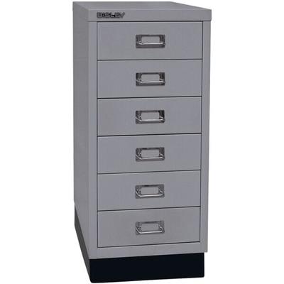 Bisley Schubladenschrank »MultiDrawer« A4, einbahnig, 6 Schübe, mit Sockel silber, 27.9x67x38 cm Image