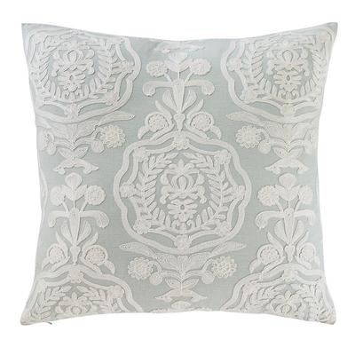 Elsbeth Crewel Embroidered Pillow Cover - Spa 12