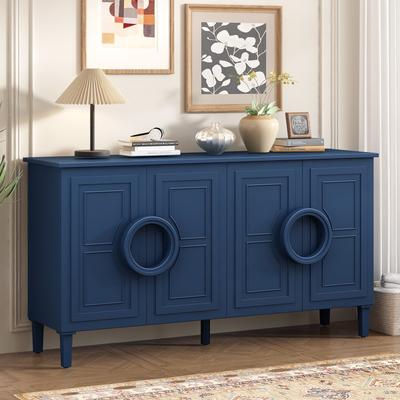 Four-door Sideboard with French-Inspired,Suitable for Living Rooms, Entrance and Study Rooms
