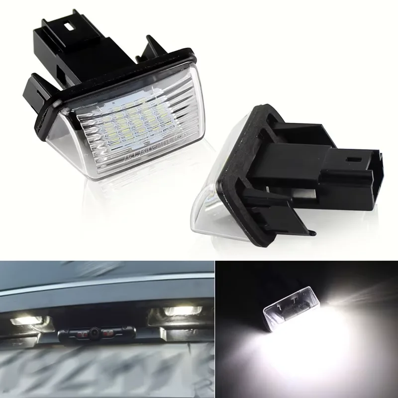 1/2PCS Per Peugeot Partner 206 207 306 307 308 5008 LED Numero di Licenza Dell'automobile Luce Targa Per Citroen C3 C4 C5 BERLINGO Saxo Xsara