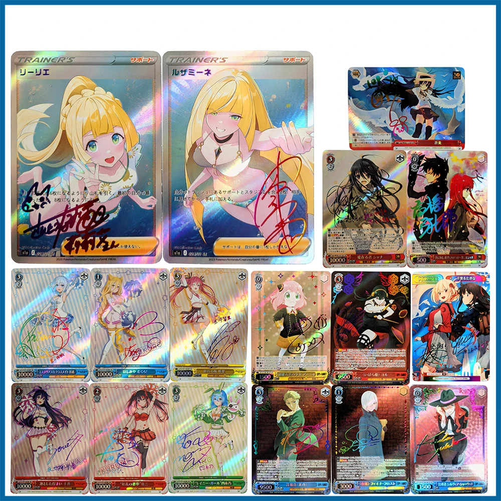 Anime weiss schwarz diy acg lillie nakano yotsuba förderer fälscher jungen kampfspiel spielzeug sammel karten geburtstags geschenk brettspiel Image