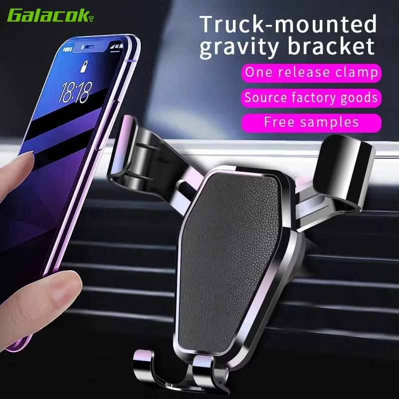 Auto Handy halterung automatische multifunktion ale Auto Luft auslass Schwerkraft Navigations halterung universelle Handy halterung Image