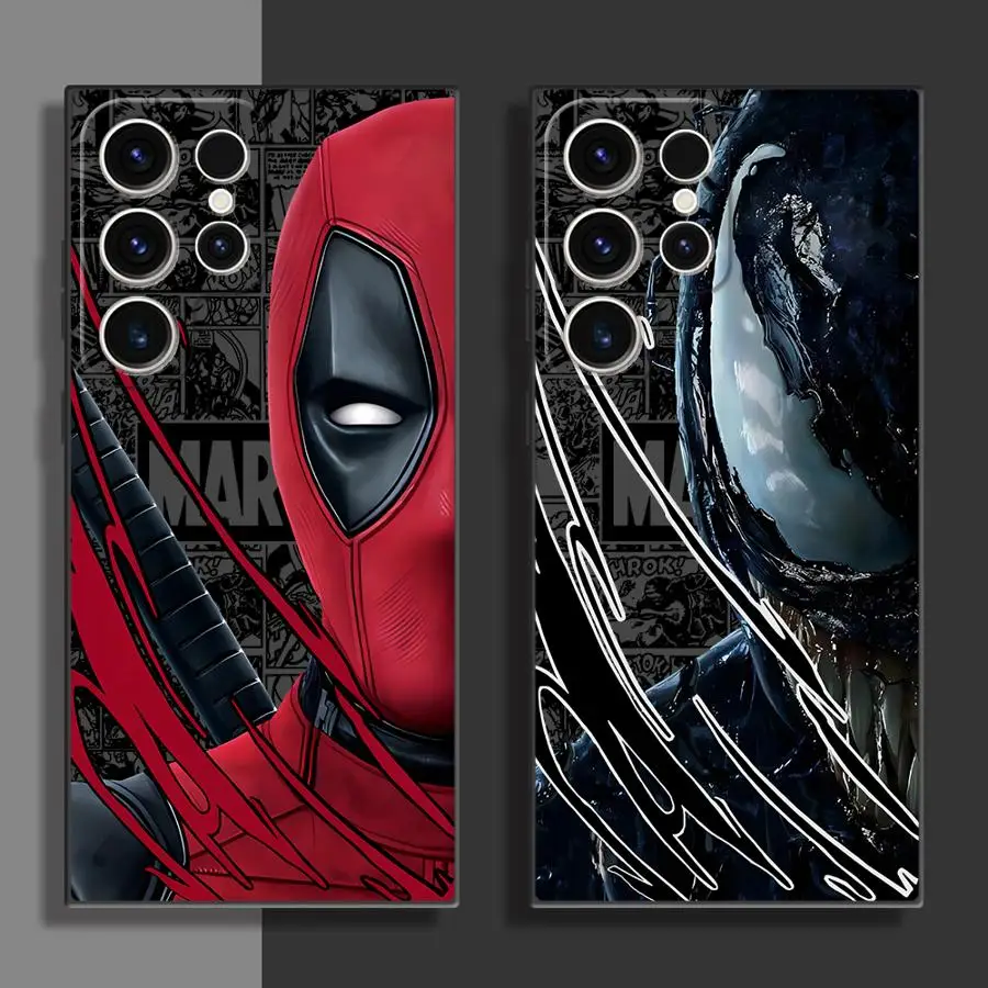 Marvel Deadpool Venom Handyhülle für Samsung S21 S23 S22 S24 S25 Plus S21 S22 S23 S24 S25 Ultra S21 S23 S20 FE Matt Image