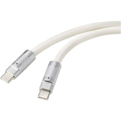 Renkforce - usb-c® Kabel usb 2.0 usb-c® Stecker, usb-c® Stecker 1.00 m Weiß RF-6056876 Image