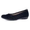 Ballerina GABOR, Damen, Gr. 37, schwarz, Nubukleder, unifarben, sportlich, Schuhe, Slipper, Businessschuh, Halbschuh mit Hovercraft Luftkammerlaufsohle