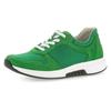 Keilsneaker GABOR ROLLINGSOFT, Damen, Gr. 40, grün, Ziegenveloursleder, Textil, unifarben, sportlich, Schuhe Sneaker Sneaker low, Freizeitschuh, Halbschuh, Schnürschuh mit OPTIFIT-Wechselfußbett