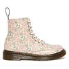 Schnürstiefel DR. MARTENS "1460 Pascal Kinder ATHENA", Kinder, Gr. 33, beige (creme, rosa), Leder, geblümt, modisch, Schuhe, Freizeitschuh, Schnürboots mit allover Blüten Print